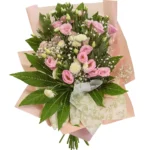 Veliki buket sa lizijantusima i margaretama